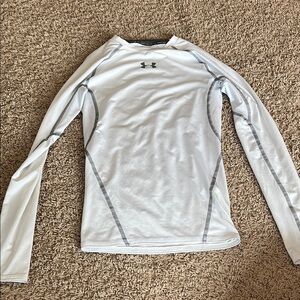 Boys Under Armour White Long Sleeve Shirt